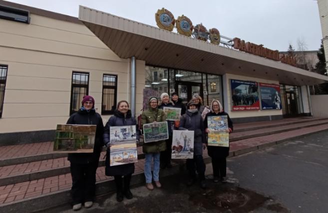 Балтийский завод ОСК организовал серию промышленных пленэров для петербургских художников